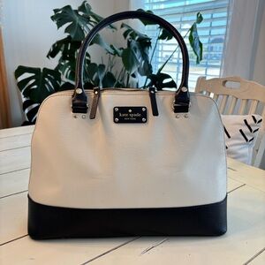 Kate Spade Satchel Bag Black And Creme